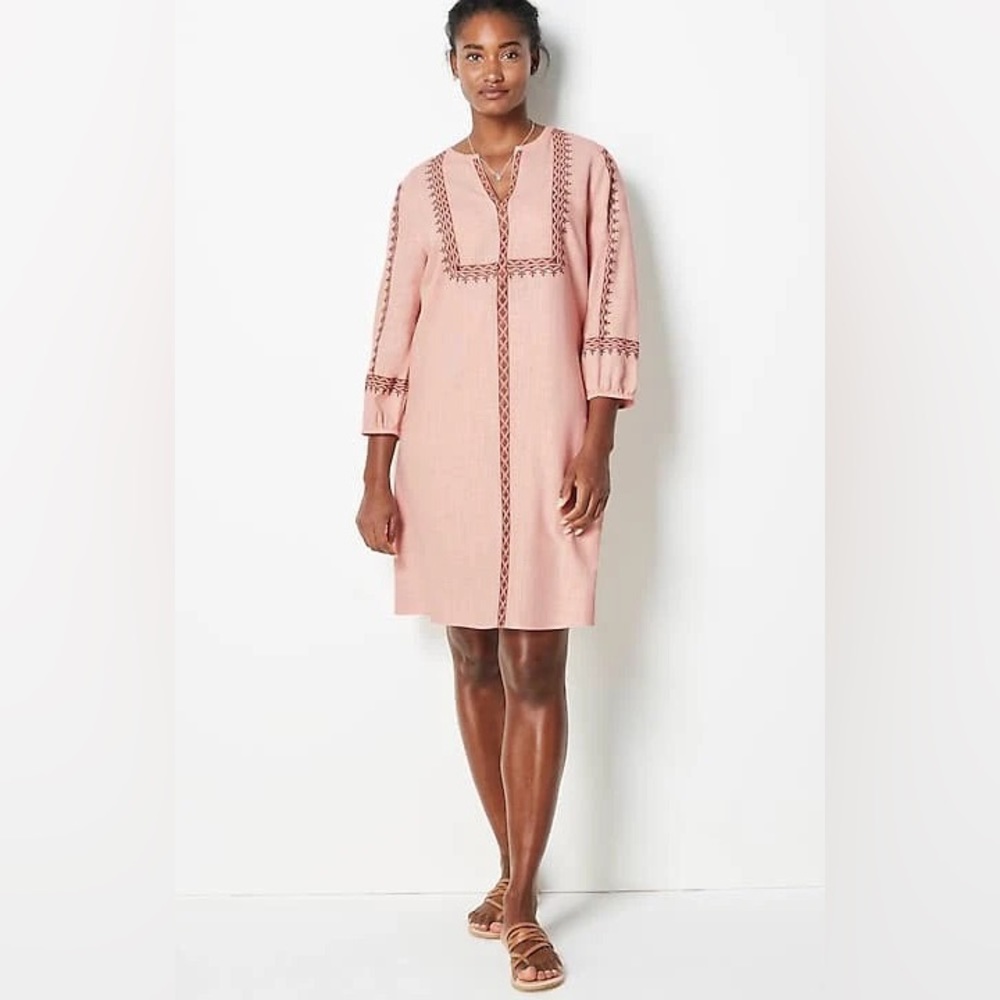 J.Jill Embroidered Peasant Dress